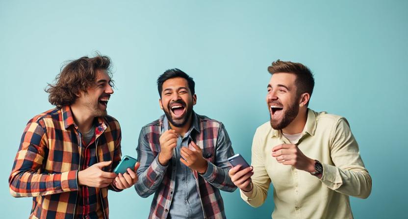 Friends having fun with pranks